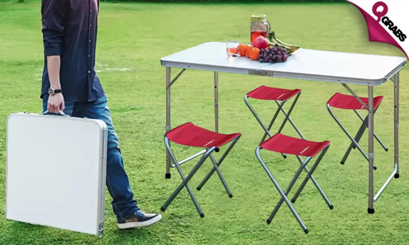 Foldable Table & Chairs Set!